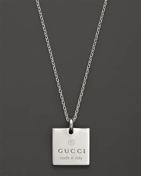 gucci necklace square|gucci silver charm necklace.